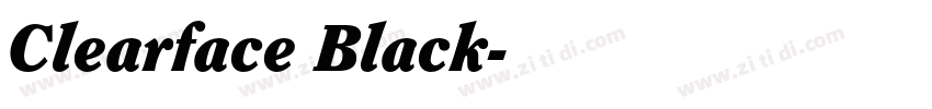 Clearface Black字体转换